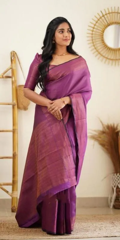 KP 4068 Purple Color Soft Lichi Silk Cloth Rich Pallu All Over Saree Events Casual, Wedding, Festive, Events Etc. Expected Delivery  4-6 Working Days @1349/- | Bollywood Sarees, Creative Sarees, Designer Sarees, Embroidered Sarees, Ethnic Saree, Modern Digital sarees, Party Wear Sarees, Sarees
