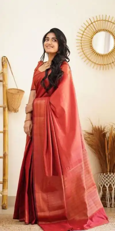 KP 4068 Red Color Soft Lichi Silk Cloth Rich Pallu All Over Saree Events Casual, Wedding, Festive, Events Etc. Expected Delivery  4-6 Working Days @1349/- | Bollywood Sarees, Creative Sarees, Designer Sarees, Embroidered Sarees, Ethnic Saree, Modern Digital sarees, Party Wear Sarees, Sarees