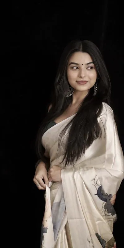 RM101 Cream Color Heavy Devsena Soft Silk Digital Printed Saree Casual, Party Wear, Wedding, Events Etc Delivery Expected.4-6 Working Days 1499/- | Bollywood Sarees, Creative Sarees, Designer Sarees, Embroidered Sarees, Ethnic Saree, Modern Digital sarees, Party Wear Sarees, Sarees