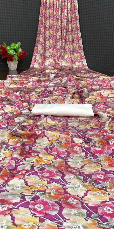 Veechis 6001 Purple Heavy Devsena Soft Silk Saree Digital Print Saree Casual, Party , Festive, Events Etc. Expected Delivery 4-6 Working Days @1499 | Bollywood Sarees, Creative Sarees, Designer Sarees, Embroidered Sarees, Modern Digital sarees, Party Wear Sarees, Sarees