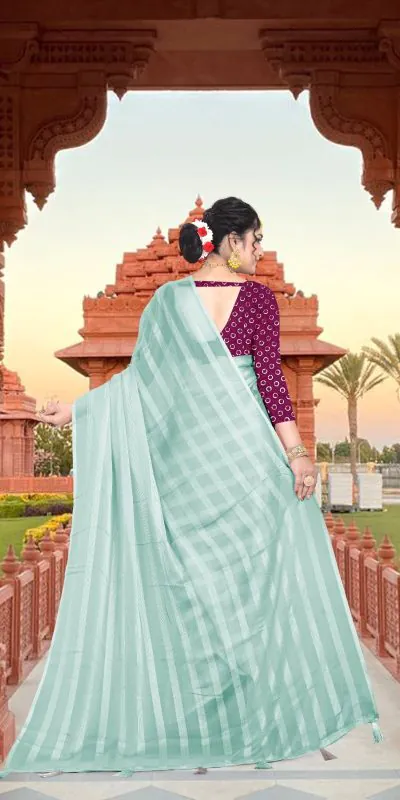 RS Blue Color Georgette Chiffon Multiple Zari Pata Design Saree Casual, Party, Wedding, Festive, Events Etc.  Expected Delivery  4-6 Working Days @1599/- | Bollywood Sarees, Creative Sarees, Designer Sarees, Embroidered Sarees, Ethnic Saree, Modern Digital sarees, Party Wear Sarees, Sarees