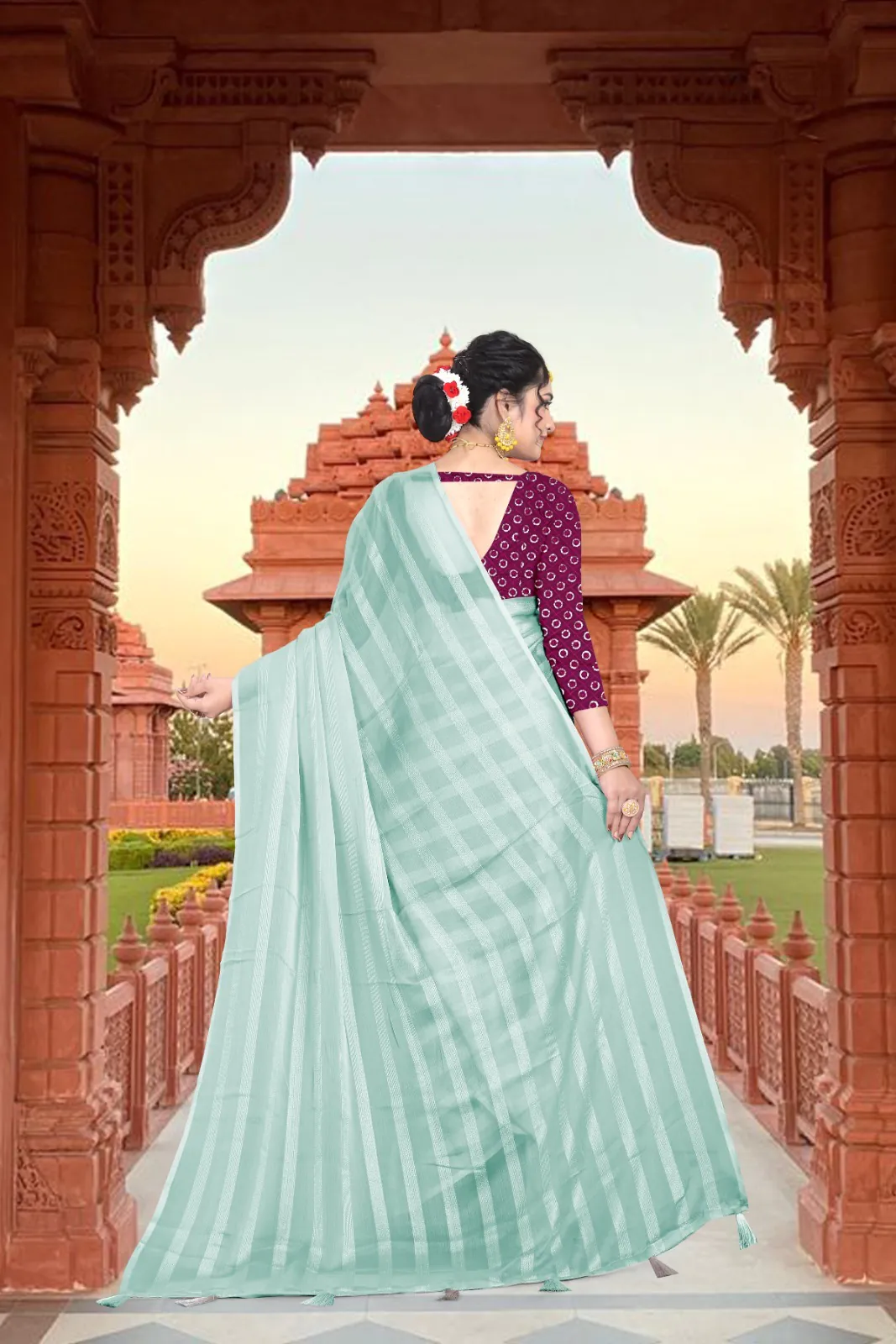 RS Blue Color Georgette Chiffon Multiple Zari Pata Design Saree Casual, Party, Wedding, Festive, Events Etc.  Expected Delivery  4-6 Working Days @1599/- | Bollywood Sarees, Creative Sarees, Designer Sarees, Embroidered Sarees, Ethnic Saree, Modern Digital sarees, Party Wear Sarees, Sarees