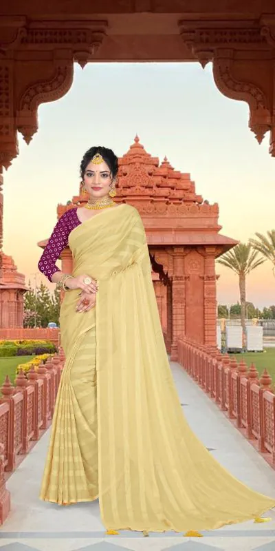 RS Yellow Color Georgette Chiffon Multiple Zari Pata Design Saree Casual, Party, Wedding, Festive, Events Etc.  Expected Delivery  4-6 Working Days @1599/- | Bollywood Sarees, Creative Sarees, Designer Sarees, Embroidered Sarees, Ethnic Saree, Modern Digital sarees, Party Wear Sarees, Sarees
