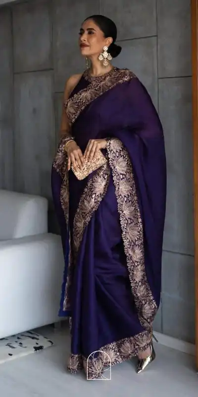 KD 461 Violet Color Faux Georgette Thread With Sequence Saree Casual, Party, Wedding, Festive, Events Etc.  Expected Delivery  4-6 Working Days @1949/- Only | Bollywood Sarees, Creative Sarees, Designer Sarees, Embroidered Sarees, Ethnic Saree, Modern Digital sarees, Party Wear Sarees, Sarees