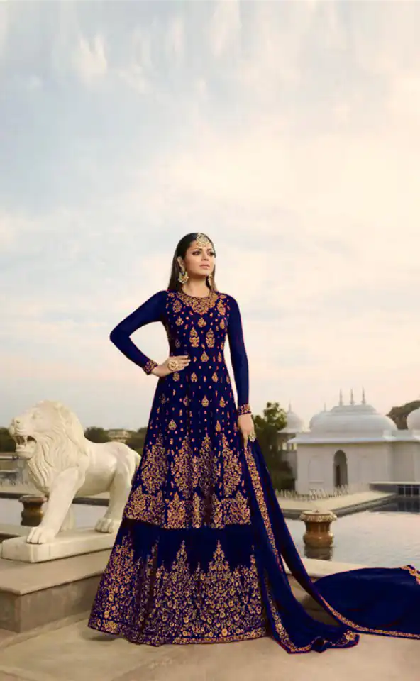 LT NITYA 3805 Purple Color Georgette With Embroidery Work Sharara Suit Wedding, Festive, Party Events Etc. Expected Delivery 4-6 Working Days @2349/- | Jump Suits, Casual Suits, Creative suits, Designer Suits, Palazzo Suits, Party Wear Suits, Patiala Suits, Salwar suit, Straight Suits
