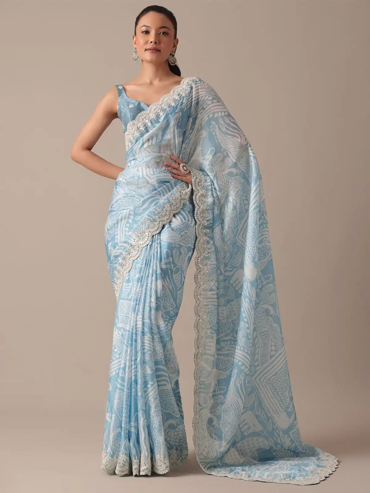 BT 1211 Blue Color Georgette Digital Prints Embroidery Codding Sequins Work Saree Casual, Party Wear, Traditional Wear, Wedding Wear, Events Etc.@1899/- | Bollywood Sarees, Creative Sarees, Designer Sarees, Ethnic Saree, Modern Digital sarees, Party Wear Sarees, Sarees