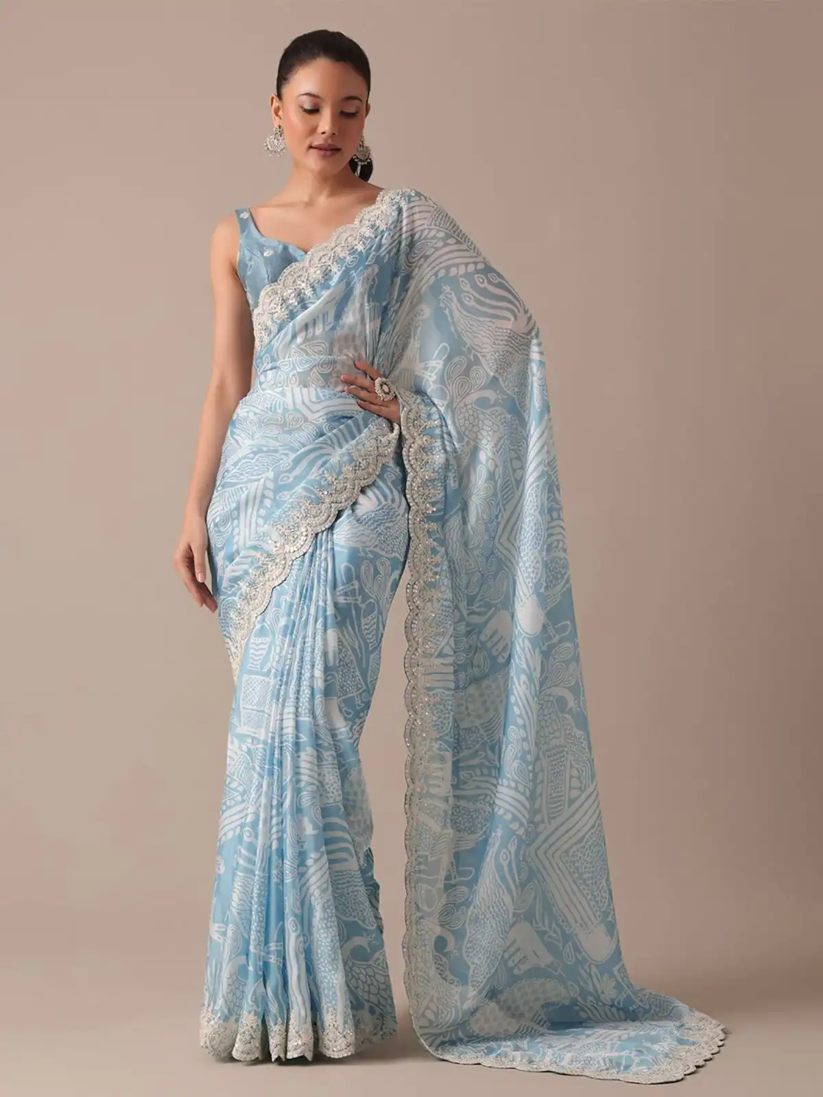 BT 1211 Blue Color Georgette Digital Prints Embroidery Codding Sequins Work Saree Casual, Party Wear, Traditional Wear, Wedding Wear, Events Etc.@1899/- | Bollywood Sarees, Creative Sarees, Designer Sarees, Ethnic Saree, Modern Digital sarees, Party Wear Sarees, Sarees