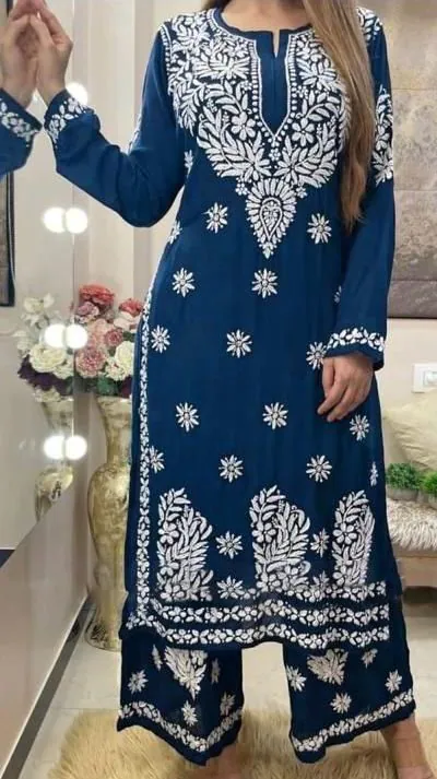KD 1382 Blue Heavy Rayon Chain-Stitch Sequence Salwar Suit Casual, Party, Wedding, Festive, Events Etc.  Expected Delivery 4-6 Working Days @1699/- | Casual Suits, Creative suits, Designer Suits, Palazzo Suits, Party Wear Suits, Patiala Suits, Salwar suit, Straight Suits