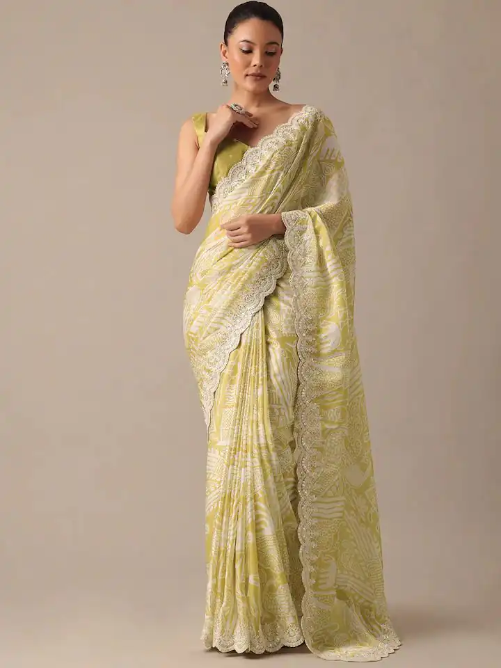 BT 1211 Yellow Color Georgette Digital Prints Embroidery Codding Sequins Work Saree Casual, Party Wear, Traditional Wear, Wedding Wear, Events Etc.@1899/- | Bollywood Sarees, Creative Sarees, Designer Sarees, Ethnic Saree, Modern Digital sarees, Party Wear Sarees, Sarees