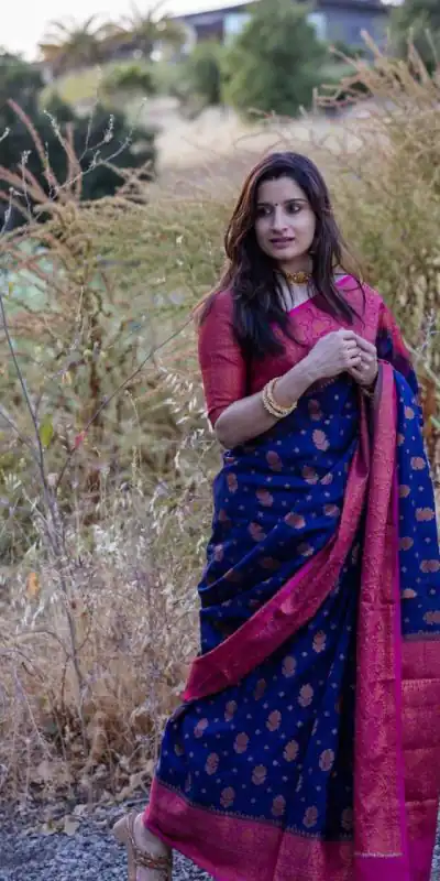 DDF Blue - Violet Color Soft Lichi Silk Ordinary Design Rich Pallu Saree Casual, Party Wear, Events, Festivals Etc. Expected Delivery 4-6 Working Days 1499/ | Bollywood Sarees, Creative Sarees, Designer Sarees, Embroidered Sarees, Ethnic Saree, Modern Digital sarees, Party Wear Sarees, Sarees