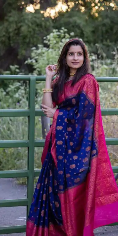 DDF Blue - Violet Color Soft Lichi Silk Ordinary Design Rich Pallu Saree Casual, Party Wear, Events, Festivals Etc. Expected Delivery 4-6 Working Days 1499/ | Bollywood Sarees, Creative Sarees, Designer Sarees, Embroidered Sarees, Ethnic Saree, Modern Digital sarees, Party Wear Sarees, Sarees