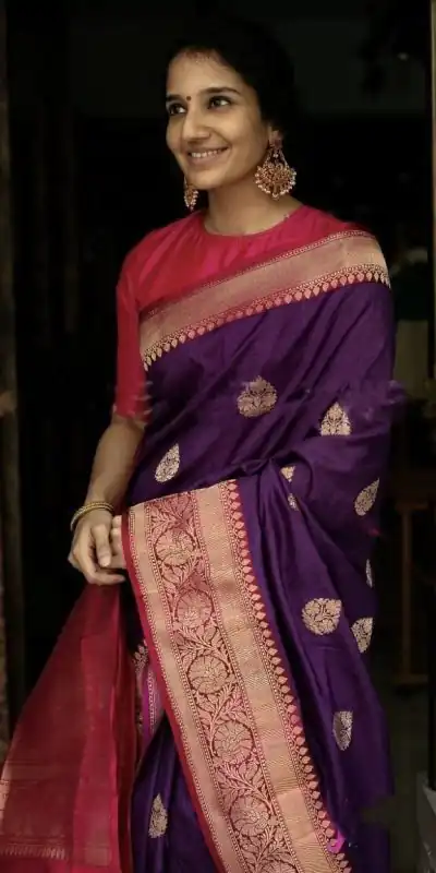 KP 2074 Purple Color Soft Lichi Silk Cloth Rich Pallu Work Saree Casual, Party Wear, Wedding, Events Etc.   Expected Delivery 4-6 Working Days @ 1449/- | Bollywood Sarees, Creative Sarees, Designer Sarees, Embroidered Sarees, Ethnic Saree, Modern Digital sarees, Party Wear Sarees, Sarees