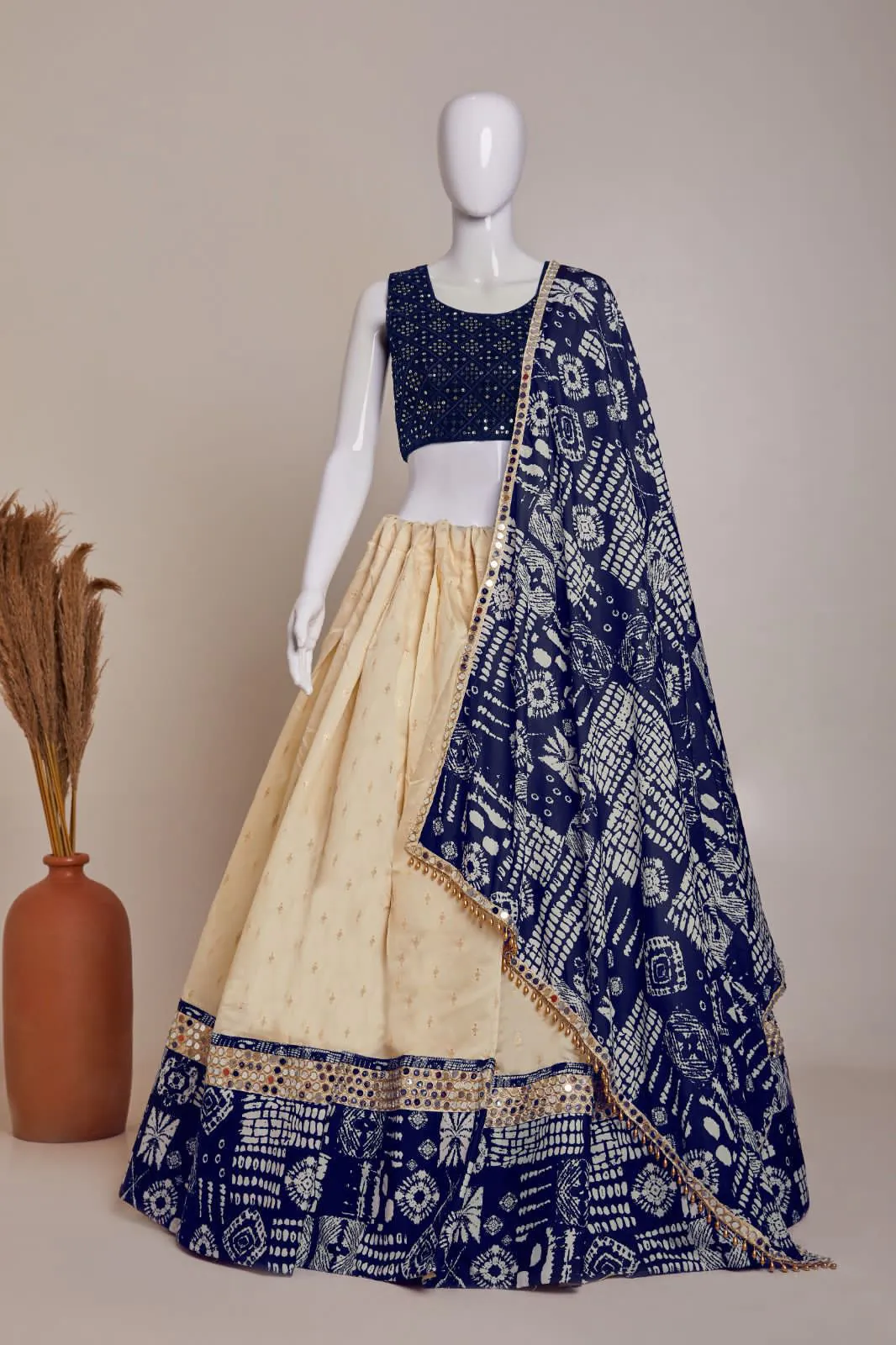 RC 256 White Color Heavy Jaccard Silk Embroidery Print Original Mirror Work Lehenga Choli Casual, Party Wedding, Festive, Events Delivery  4-6 Days @2649/- | Bollywood Lehenga, Creative Lehenga, Designer Lehenga, Embroidered Lehenga, Lehenga, Party Wear Lehenga