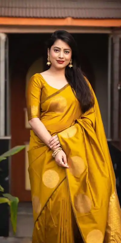 KP 5062 Mastered Gold Color Soft Lichi Silk Cloth Rich Pallu Work Saree Casual, Party Wear, Wedding, Events Etc.   Expected Delivery 4-6 Working Days @ 1299/- | Creative Sarees, Embroidered Sarees, Bollywood Sarees, Designer Sarees, Ethnic Saree, Modern Digital sarees, Party Wear Sarees, Sarees