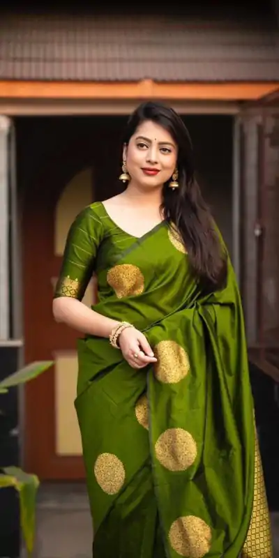 KP 5062 Olive Green Color Soft Lichi Silk Cloth Rich Pallu Saree Casual, Party Wear, Wedding, Events Etc.   Expected Delivery 4-6 Working Days @ 1299/- | Creative Sarees, Embroidered Sarees, Bollywood Sarees, Designer Sarees, Ethnic Saree, Modern Digital sarees, Party Wear Sarees, Sarees