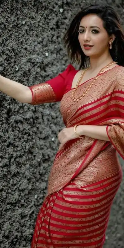 KP 4085 Red Color Soft Lichi Silk Jacquard On All Over Saree Casual, Party Wear, Wedding, Events Etc. Expected Delivery 4-6 Working Days @1399/- | Embroidered Sarees, Bollywood Sarees, Creative Sarees, Designer Sarees, Ethnic Saree, Modern Digital sarees, Party Wear Sarees, Sarees