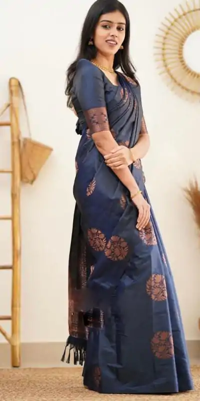 KP 4064 Royal Blue Color Soft Lichi Silk Jacquard On All Over Saree Casual, Party Wear, Wedding, Events Etc. Expected Delivery 4-6 Working Days @1249/- | Embroidered Sarees, Bollywood Sarees, Creative Sarees, Designer Sarees, Ethnic Saree, Modern Digital sarees, Party Wear Sarees, Sarees
