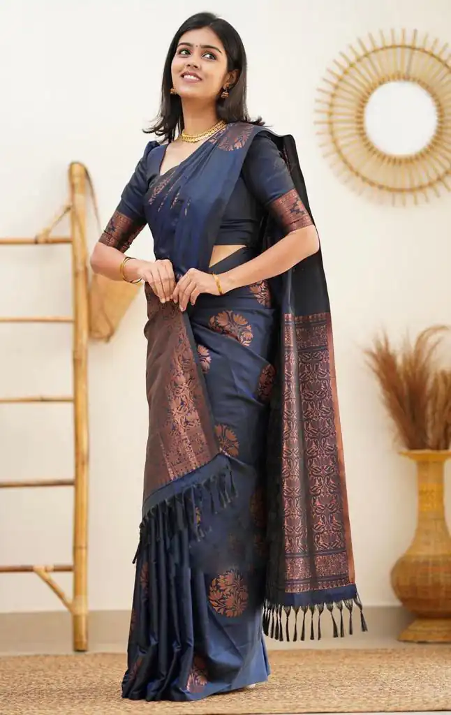 KP 4064 Royal Blue Color Soft Lichi Silk Jacquard On All Over Saree Casual, Party Wear, Wedding, Events Etc. Expected Delivery 4-6 Working Days @1249/- | Embroidered Sarees, Bollywood Sarees, Creative Sarees, Designer Sarees, Ethnic Saree, Modern Digital sarees, Party Wear Sarees, Sarees