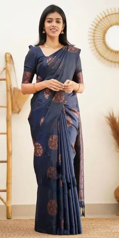 KP 4064 Royal Blue Color Soft Lichi Silk Jacquard On All Over Saree Casual, Party Wear, Wedding, Events Etc. Expected Delivery 4-6 Working Days @1249/- | Embroidered Sarees, Bollywood Sarees, Creative Sarees, Designer Sarees, Ethnic Saree, Modern Digital sarees, Party Wear Sarees, Sarees
