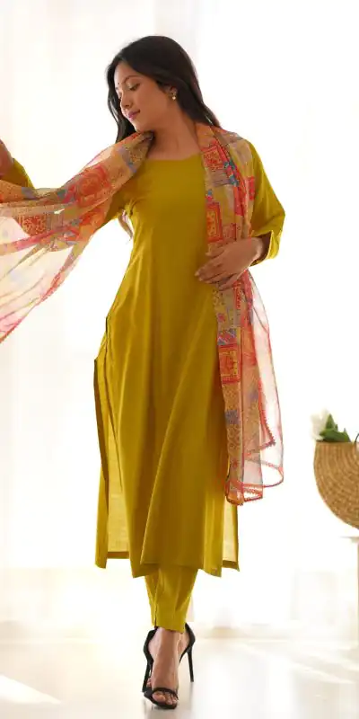 KB 269 Dark Mustard color Pure Pure Viscose Fabric Straight Fit Kurta Casual, Wedding, Party, Festive, Events Etc. Expected Delivery 4-6 Working Days @1629/ | Bollywood Kurti, Creative Kurtis, Designer Kurti, Kurti, Party Wear Kurti, Selfie Kurti