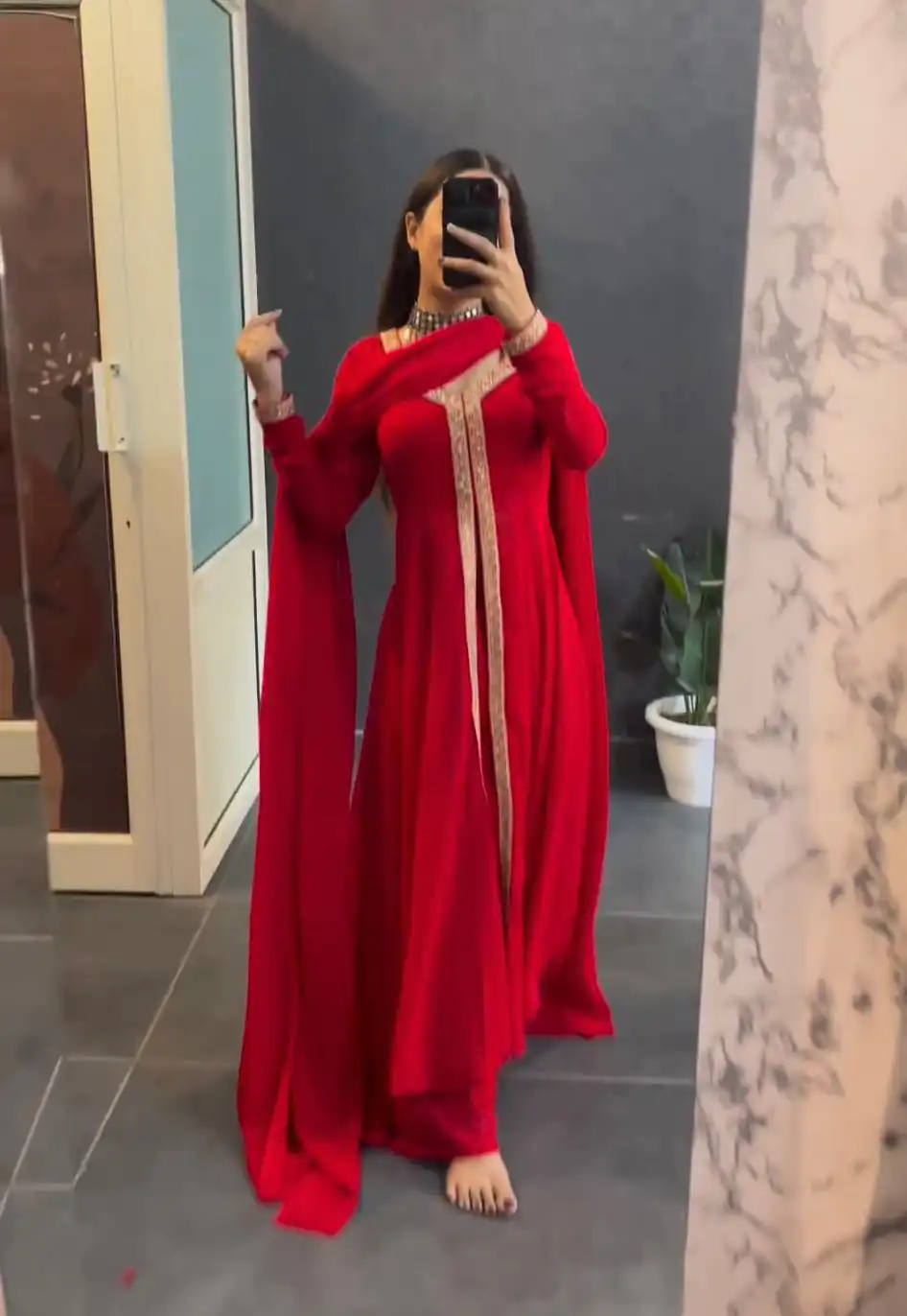 VLM 136 Red Color Georgette Embroidery Sequence Salwar Suit Wedding, Party, Festive, Events Expected Delivery 4-6 Working Days @ 1699/- Only | Casual Suits, Creative suits, Designer Suits, Party Wear Suits, Salwar suit, Straight Suits