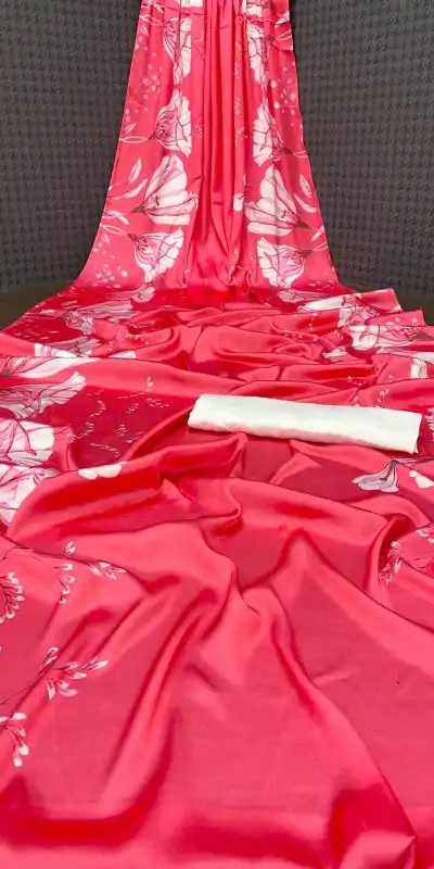 Veechis RUHI Rose Pink Color Heavy Devsena Soft Silk Beautiful Digital Printed Saree Casual, Party Festive, Events. Expected Delivery 4-6 Working Days @1499 | Bollywood Sarees, Creative Sarees, Designer Sarees, Embroidered Sarees, Modern Digital sarees, Party Wear Sarees, Sarees