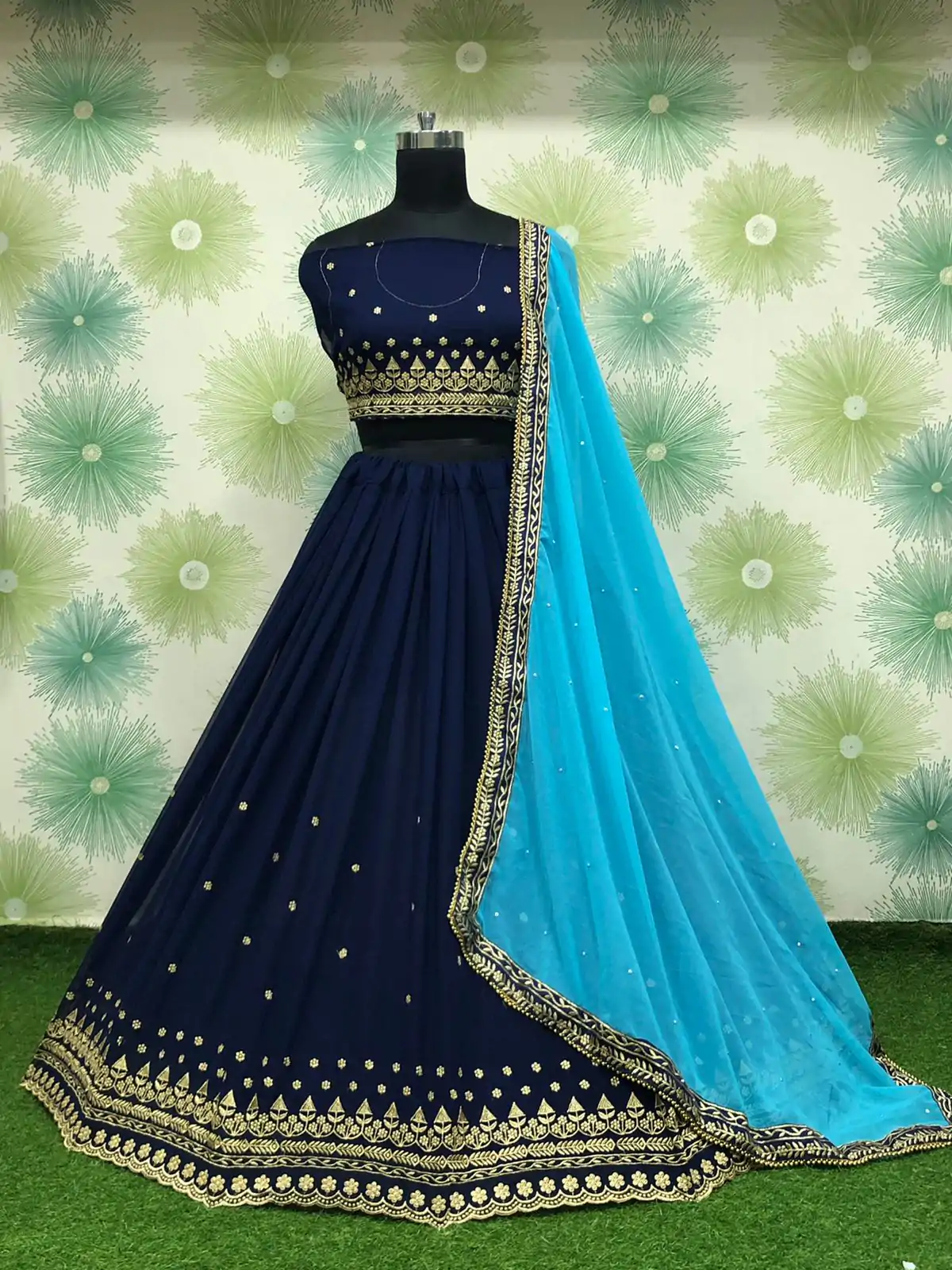 RC 227 Royal Blue Color Heavy Georgette Embroidery Sequins Lehenga Choli Casual, Party Wedding, Festive, Events Etc. Delivery  4-6 Working Days 1999/- | Bollywood Lehenga, Creative Lehenga, Designer Lehenga, Embroidered Lehenga, Lehenga, Party Wear Lehenga
