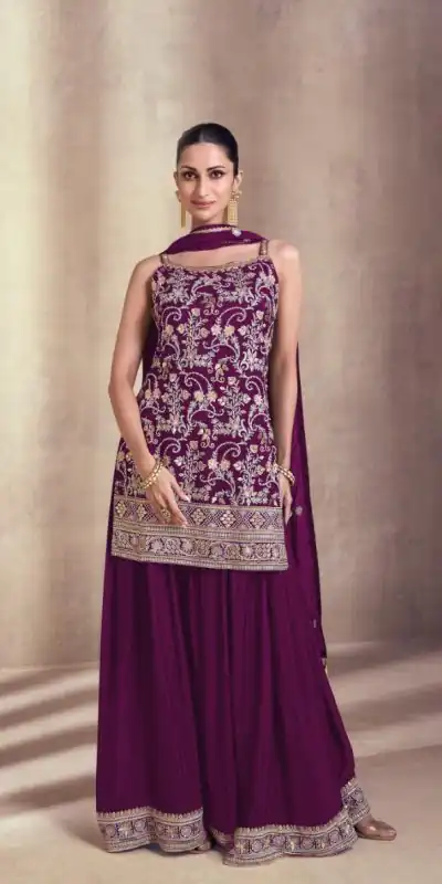 DS Sayuri 5407 Purple Color Faux Georgette Embroidery Work Salwar Suit Wedding, Party, Festive, Events Expected Delivery 4-6 Working Days @ 2149/- | Jump Suits, Casual Suits, Creative suits, Designer Suits, Palazzo Suits, Party Wear Suits, Patiala Suits, Salwar suit, Straight Suits