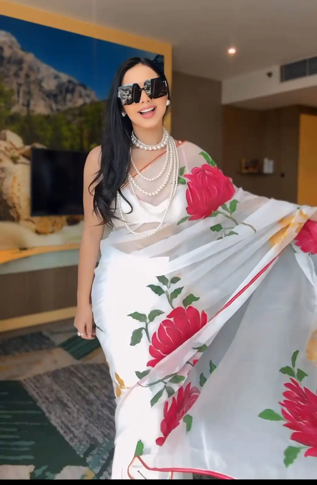  SC 264 White Color Pure Soft Georgette Silk Design All Over Saree , Party Wear, Events, Festivals Expected Delivery 4-6 Working Days 1599/- | Bollywood Sarees, Creative Sarees, Designer Sarees, Embroidered Sarees, Ethnic Saree, Modern Digital sarees, Party Wear Sarees, Sarees