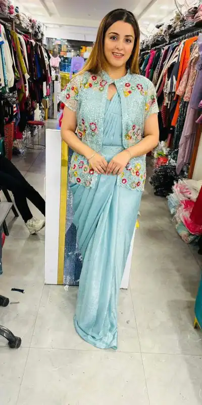 LG 1844 Blue Color Chinon Silk Embroidered Sequence Saree  Party, Wedding, Festive, Events Etc., Expected Delivery 4-6 Working Days@2099 /- Only | Bollywood Sarees, Creative Sarees, Designer Sarees, Embroidered Sarees, Ethnic Saree, Party Wear Sarees, Sarees
