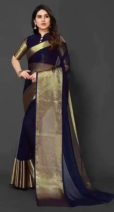 DDF 113 Navy Blue Color Chiffon Running Chiffon Blouse Work Saree Casual, Party Wear, Events, Festivals Etc. Expected Delivery 4-6 Working Days 1199/- | Bollywood Sarees, Creative Sarees, Designer Sarees, Embroidered Sarees, Ethnic Saree, Modern Digital sarees, Party Wear Sarees, Sarees