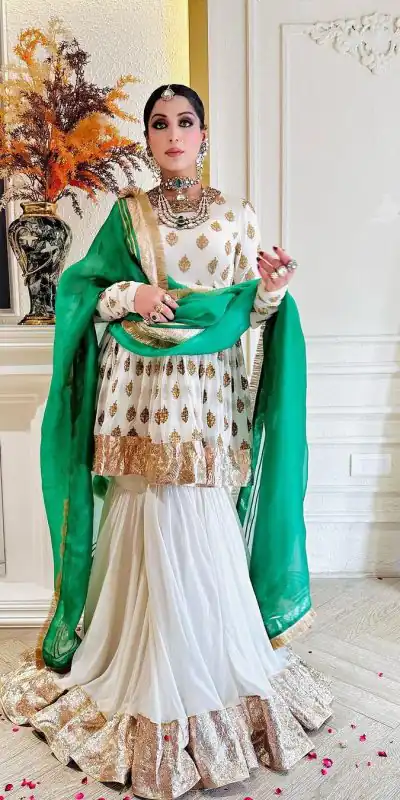 NSR 810 White Color Faux Georgette Embroidery Salwar Suit Casual, Party Festive, Events Etc. Expected Delivery 4-6 Working Days @2299/ | Jump Suits, Casual Suits, Creative suits, Designer Suits, Palazzo Suits, Party Wear Suits, Patiala Suits, Salwar suit, Straight Suits