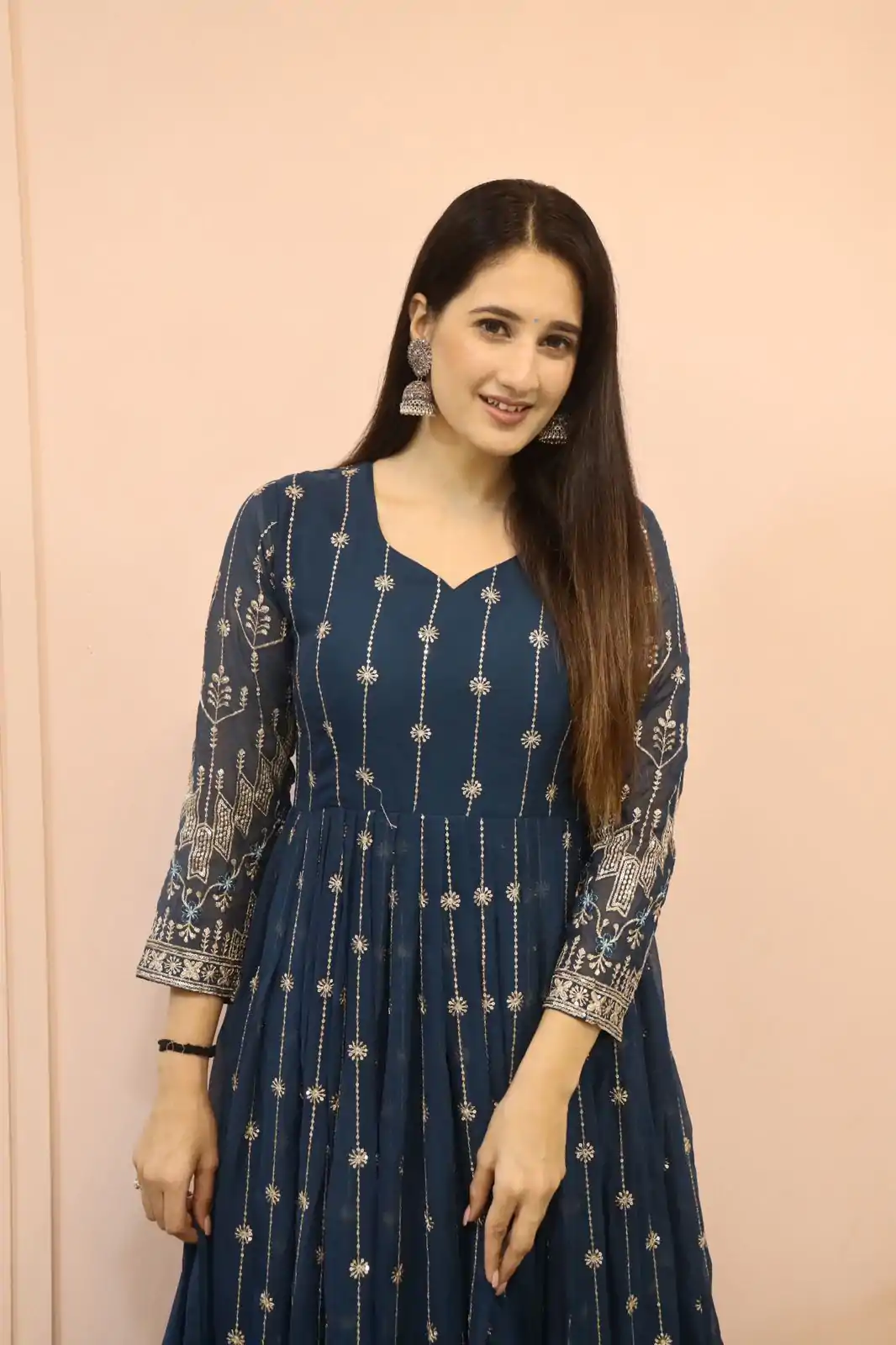   DC G53 Royal Blue Color Georgette Sequence Embroidery Gown Casual, Wedding, Party, Festive, Events Etc. Expected Delivery 4-6 Working Days @2449/- | Bollywood Gowns, Creative Gowns, Designer Gowns, Embroidered Gowns, Gowns, Party Wear Gowns