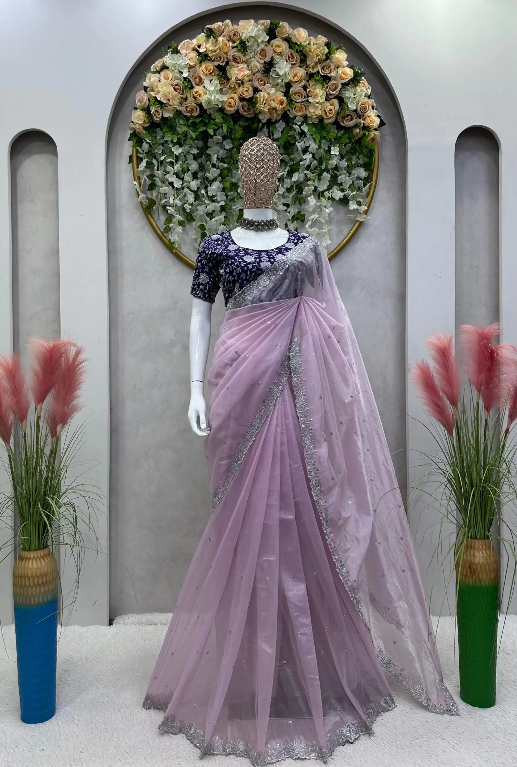 KD 469 Light Violet Color Jimmy choo Thread & Sequence Work Saree Casual, Party, Wedding, Festive, Events Etc.  Expected Delivery  4-6 Working Days @1949/- | Bollywood Sarees, Creative Sarees, Designer Sarees, Embroidered Sarees, Ethnic Saree, Modern Digital sarees, Party Wear Sarees, Sarees