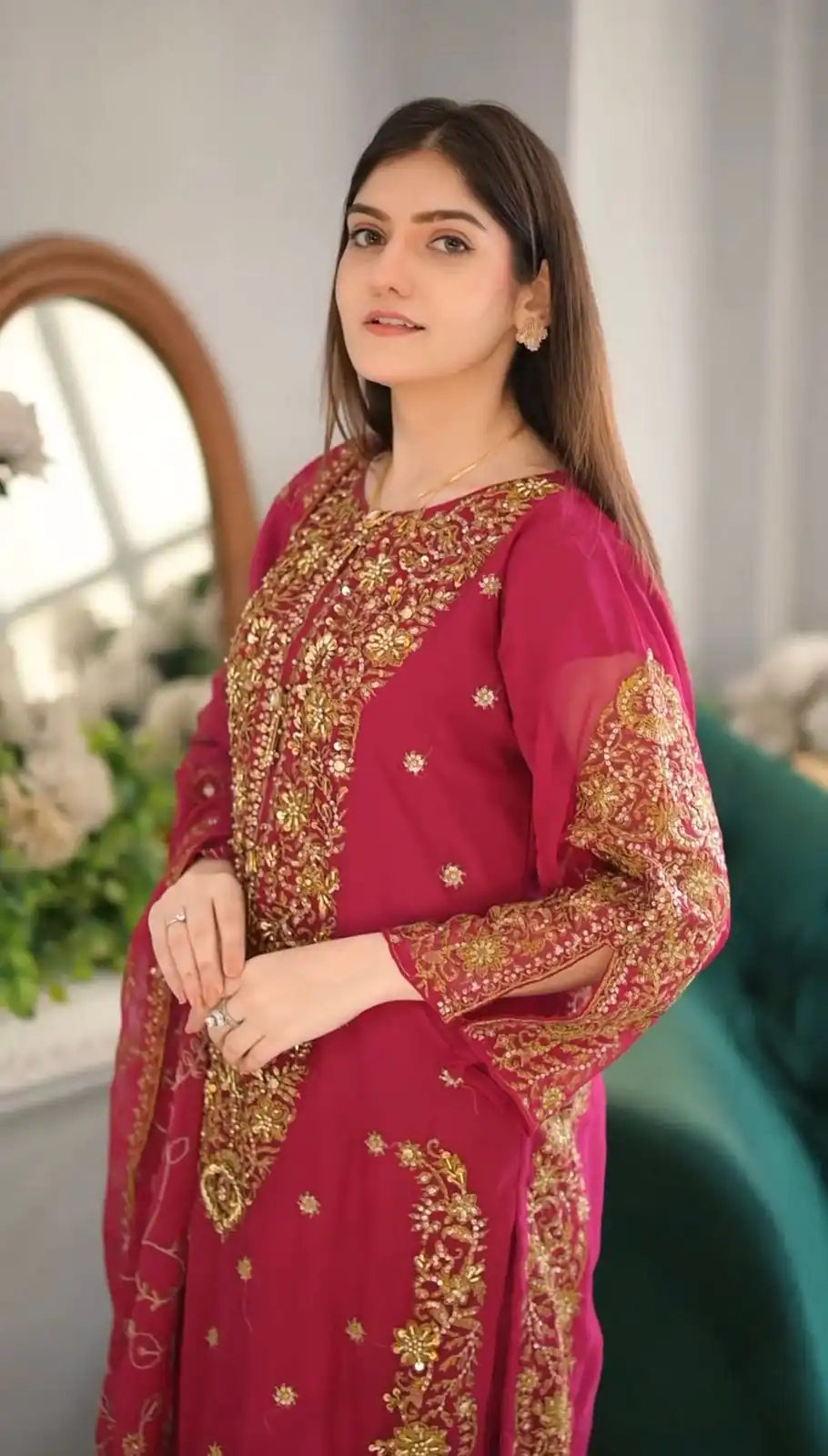 ZF 369 Pink Color Faux Georgette Embroidery Sequence Work Salwar Suit Casual, Wedding, Party, Events Etc. Expected Delivery 4-6 Working Days 2149/- | Jump Suits, Casual Suits, Creative suits, Designer Suits, Palazzo Suits, Party Wear Suits, Patiala Suits, Salwar suit, Straight Suits