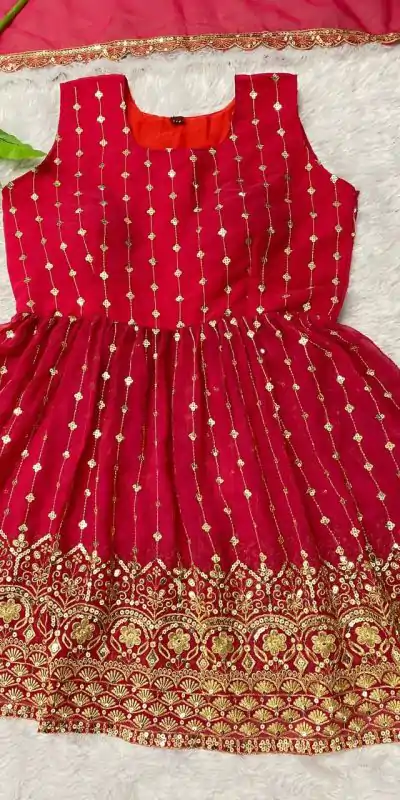 DC G52 Red Color Georgette Sequence Embroidery Gown Casual, Wedding, Party, Festive, Events Etc. Expected Delivery 4-6 Working Days @2499/- | Casual Suits, Creative suits, Jump Suits, Designer Suits, Palazzo Suits, Party Wear Suits, Patiala Suits, Salwar suit, Straight Suits
