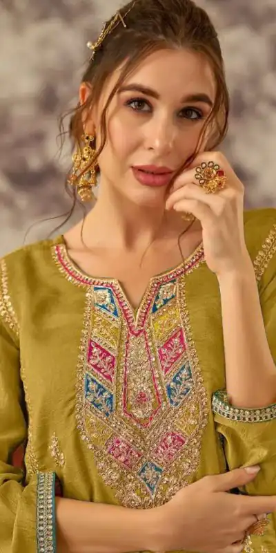 FC MARIA 1086 Mustard Color Vichitra Embroidery Codding Sequence Salwar Suit Wedding, Party, Festive events, etc.  Expected Delivery  4-6 Working Days @2099/- | Jump Suits, Casual Suits, Creative suits, Designer Suits, Palazzo Suits, Party Wear Suits, Patiala Suits, Salwar suit, Straight Suits