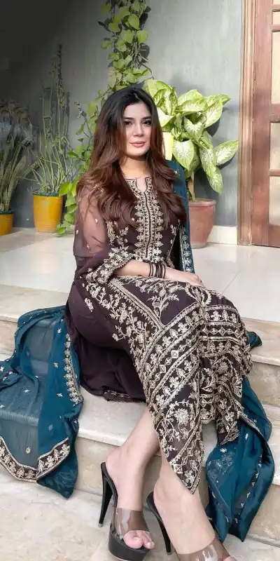 SSR 466 White Chinnon Silk Embroidery Sequins Sharara Suit Wedding, Party, Festive, Events Etc.   Expected Delivery 4-6 Working Days @1999/- | Casual Suits, Creative suits, Designer Suits, Palazzo Suits, Party Wear Suits, Salwar suit, Straight Suits