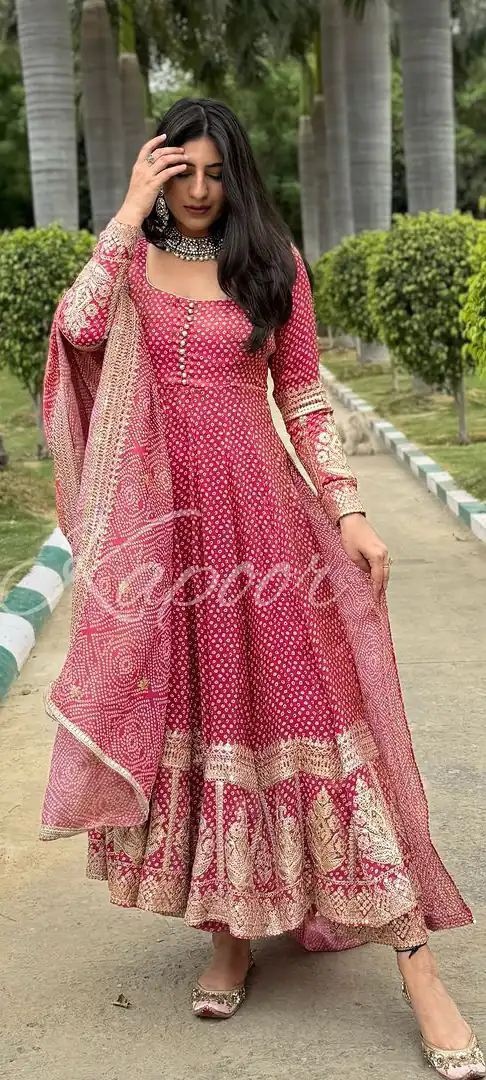 Sr 1617 Pink color Georgette Material Digital Printed Anarkali Suit Casual, Wedding, Party, Festive, Events . Expected Delivery  4-6 Working Days @2149/- | Anarkali Suits, Bollywood Anarkali, Creative-Anarkali, Designer Anarkali, Embroidered Anarkali, Party Wear Anarkali