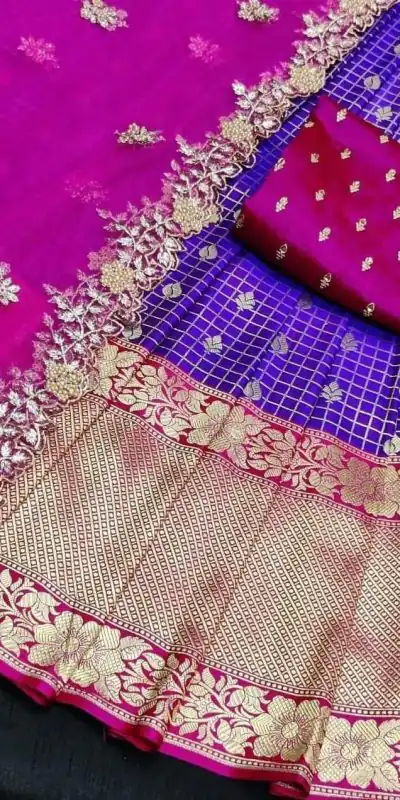 SC Mohini Blue Color Kanjivaram Silk Zari Design Half Saree , Party Wear, Events, Festivals Expected Delivery 4-6 Working Days 1749/- | Bollywood Lehenga, Creative Lehenga, Designer Lehenga, Embroidered Lehenga, Lehenga, Party Wear Lehenga