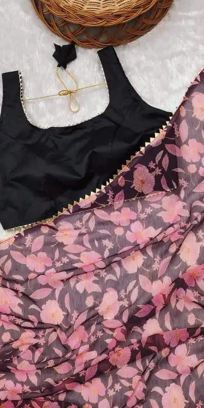  JM BigBoss3 Brown Color Heavy Fox Georgette Digital Printed Saree Party Wear, Events, Festivals Expected Delivery 4-6 Working Days 1569/- | Bollywood Sarees, Creative Sarees, Designer Sarees, Embroidered Sarees, Ethnic Saree, Modern Digital sarees, Party Wear Sarees, Sarees