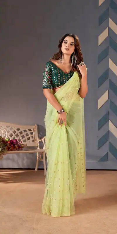 BT 1158 Green Color Heavy Butterfly Net Embroidery Saree Casual, Party Wear, Traditional Wear, Wedding Wear, Expected Delivery 4-6 Working Days@1699 | Bollywood Sarees, Creative Sarees, Designer Sarees, Ethnic Saree, Modern Digital sarees, Party Wear Sarees, Sarees