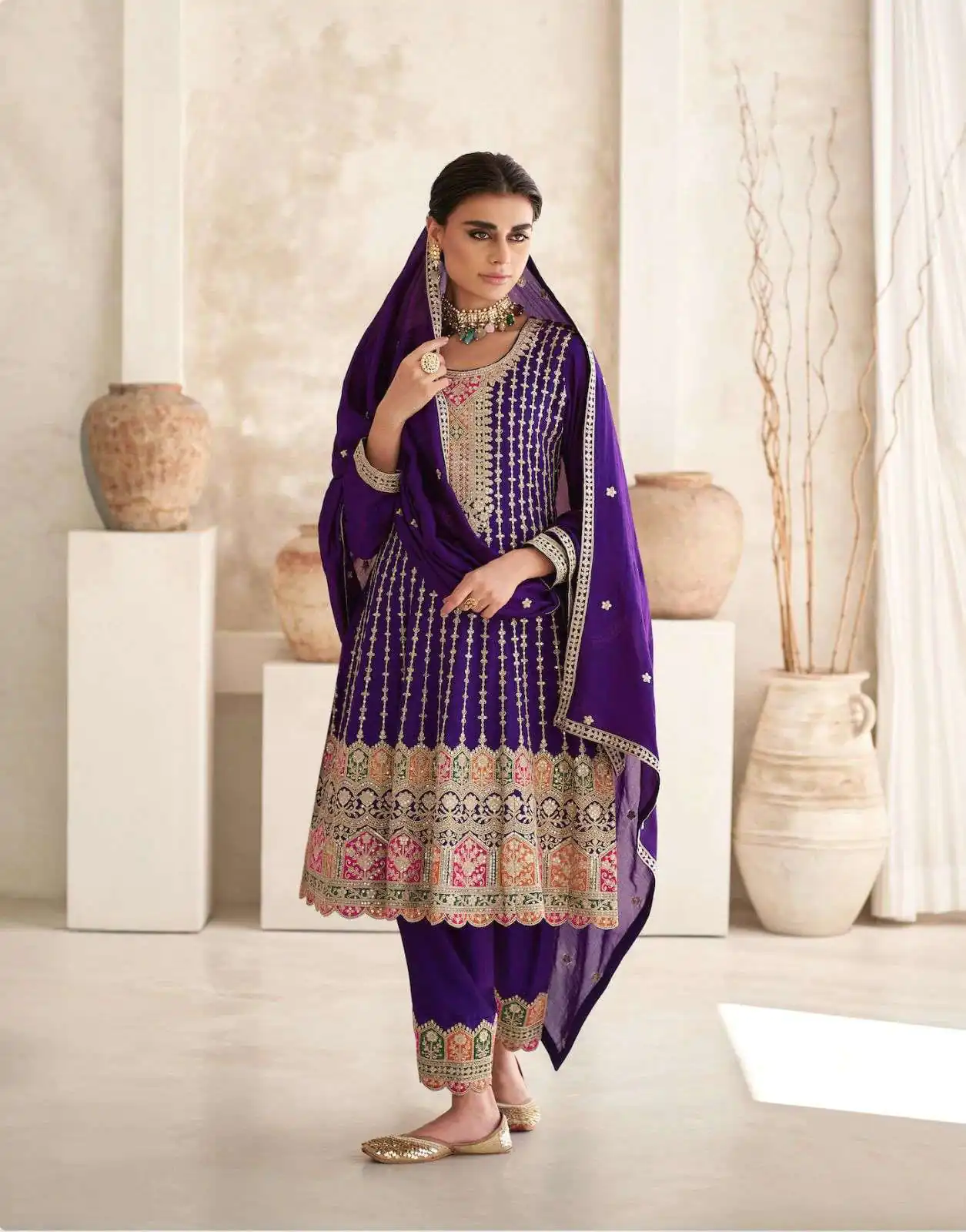  DS 9775 Violet  Color Premium Silk Embroidery Work Sharara Suit Wedding, Party, Festive, Events Etc. Expected Delivery 4-6 Working Days @2799 | Casual Suits, Creative suits, Designer Suits, Palazzo Suits, Party Wear Suits, Salwar suit, Straight Suits
