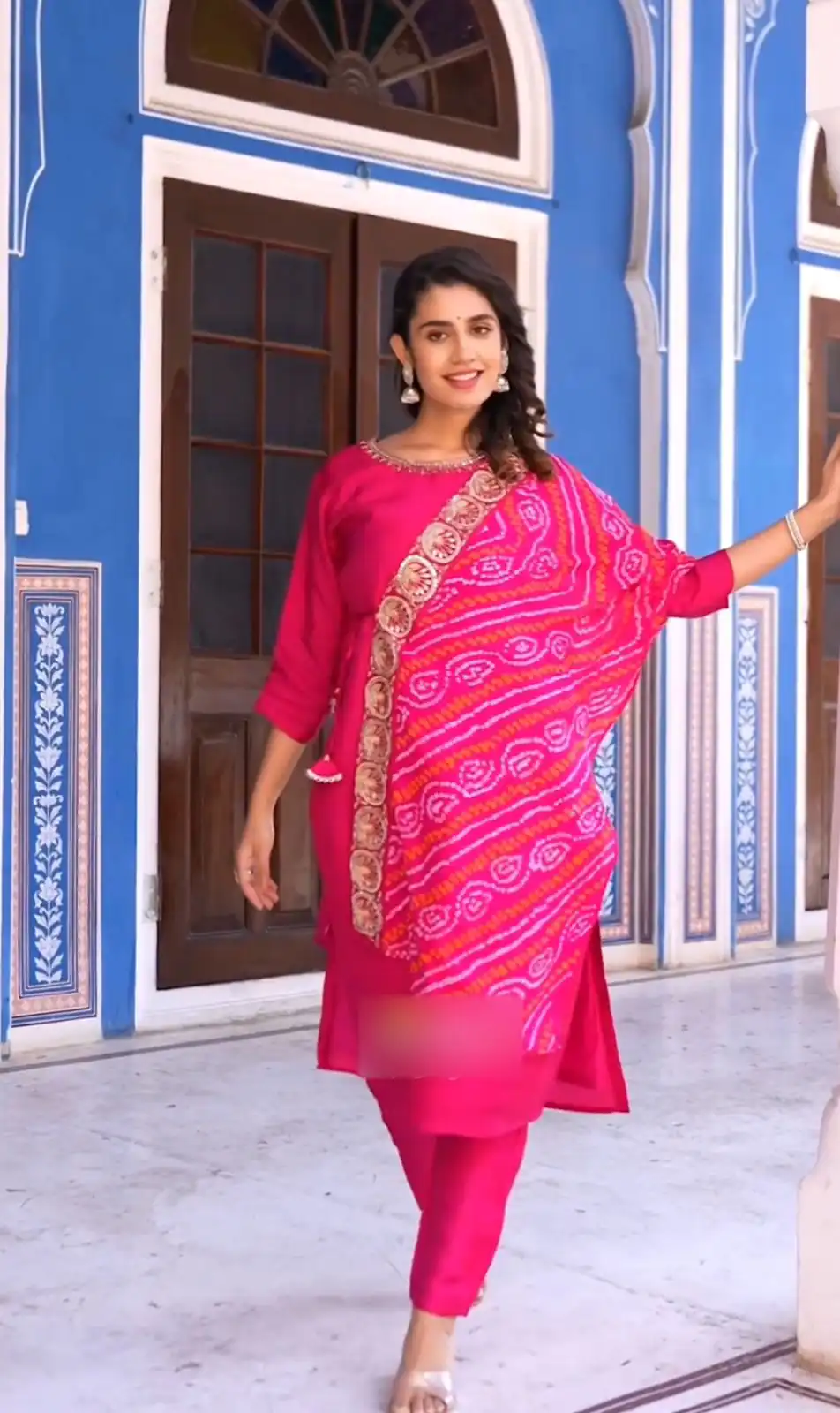   Ram 005 Pink Color Pure Cotton Embroidery Sequence Kurti Casual, Wedding, Party, Festive, Events Etc. Expected Delivery 4-6 Working Days @1949/- | Bollywood Kurti, Creative Kurtis, Designer Kurti, Kurti, Party Wear Kurti, Selfie Kurti