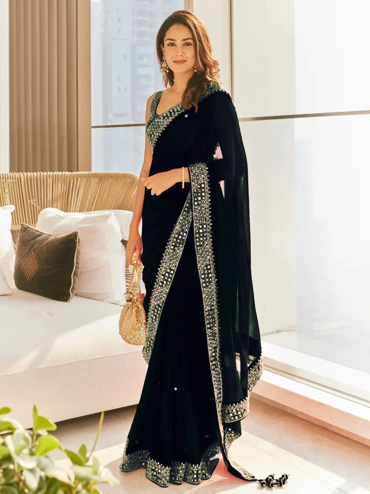 DS BT 381 Black Color Georgette Dori Thread Sequence Work Saree Wedding, Party, Festive, Events Expected Delivery 4-6 Working Days @ 1699/- | Bollywood Sarees, Creative Sarees, Designer Sarees, Embroidered Sarees, Ethnic Saree, Modern Digital sarees, Party Wear Sarees, Sarees