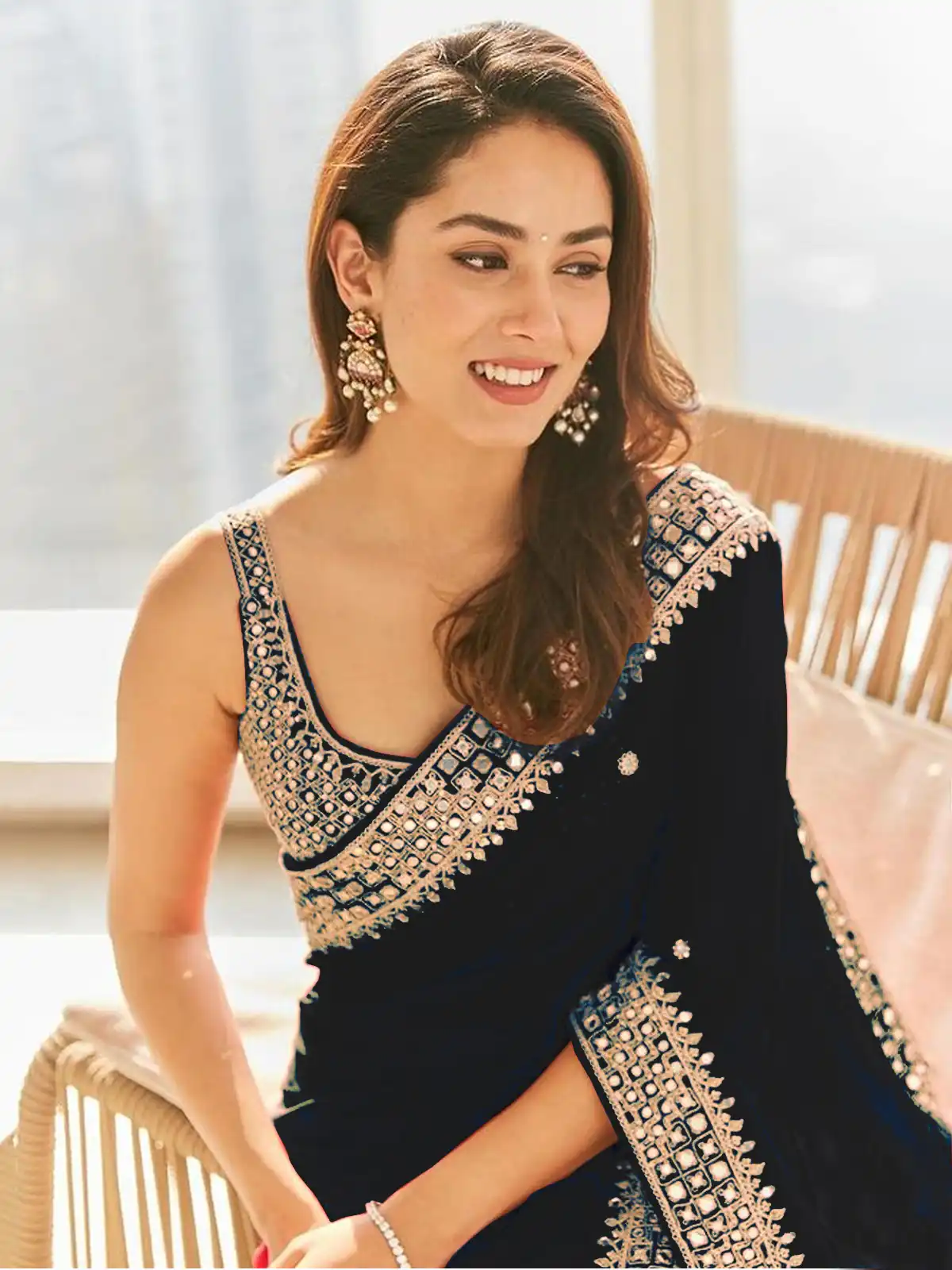 DS BT 381 Black Color Georgette Dori Thread Sequence Work Saree Wedding, Party, Festive, Events Expected Delivery 4-6 Working Days @ 1699/- | Bollywood Sarees, Creative Sarees, Designer Sarees, Embroidered Sarees, Ethnic Saree, Modern Digital sarees, Party Wear Sarees, Sarees