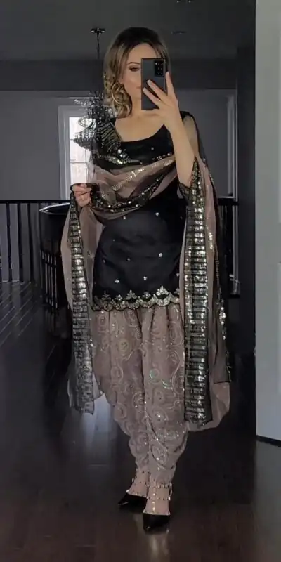 MF 372 Black Color Faux Georgette Embroidery Sequence Salwar Suit  Wedding, Party, Festive, Events Etc. Expected 4-6 Working Days @2149/- | Casual Suits, Creative suits, Designer Suits, Palazzo Suits, Party Wear Suits, Patiala Suits, Salwar suit, Straight Suits