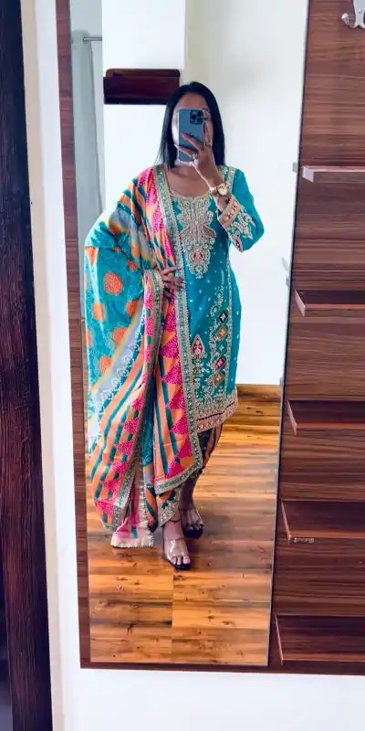 SR 1619 Blue Color Heavy Chinnon Embroidery Sequence Sharara Suit Wedding, Party, Festive, Events Etc. Expected Delivery 4-6 Working Days @2449 | Casual Suits, Creative suits, Designer Suits, Palazzo Suits, Party Wear Suits, Salwar suit, Straight Suits