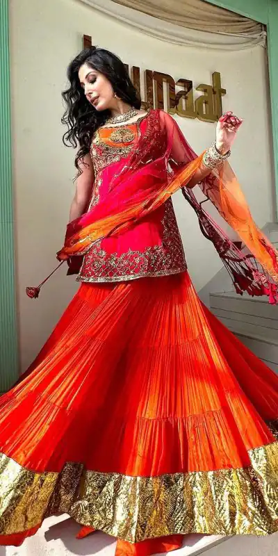 RTC 5697 Orange Color Foix Georgette Thread Sequence Lehenga Choli Wedding, Party, Festive, Events Etc.   Expected Delivery 4-6 Working Days @2099/- | Bollywood Lehenga, Creative Lehenga, Designer Lehenga, Embroidered Lehenga, Lehenga, Party Wear Lehenga