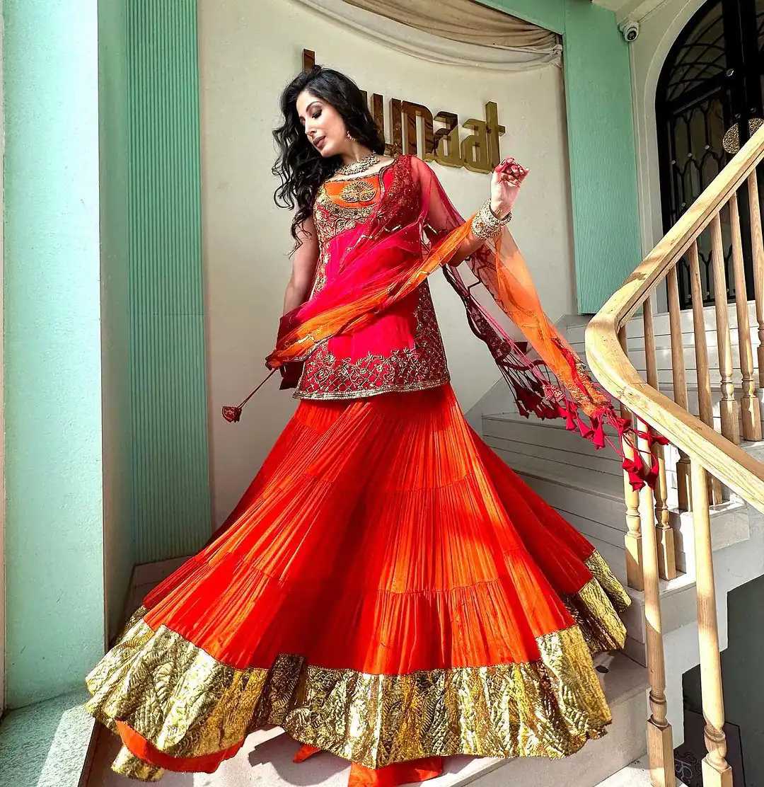 RTC 5697 Orange Color Foix Georgette Thread Sequence Lehenga Choli Wedding, Party, Festive, Events Etc.   Expected Delivery 4-6 Working Days @2099/- | Bollywood Lehenga, Creative Lehenga, Designer Lehenga, Embroidered Lehenga, Lehenga, Party Wear Lehenga